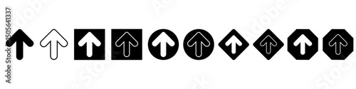 Up arrow vector icon set. scroll illustration sign collection. Direction symbol or logo.