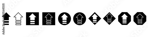 Up arrow vector icon set. scroll illustration sign collection. Direction symbol or logo.