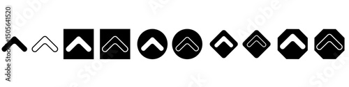 Up arrow vector icon set. scroll illustration sign collection. Direction symbol or logo.