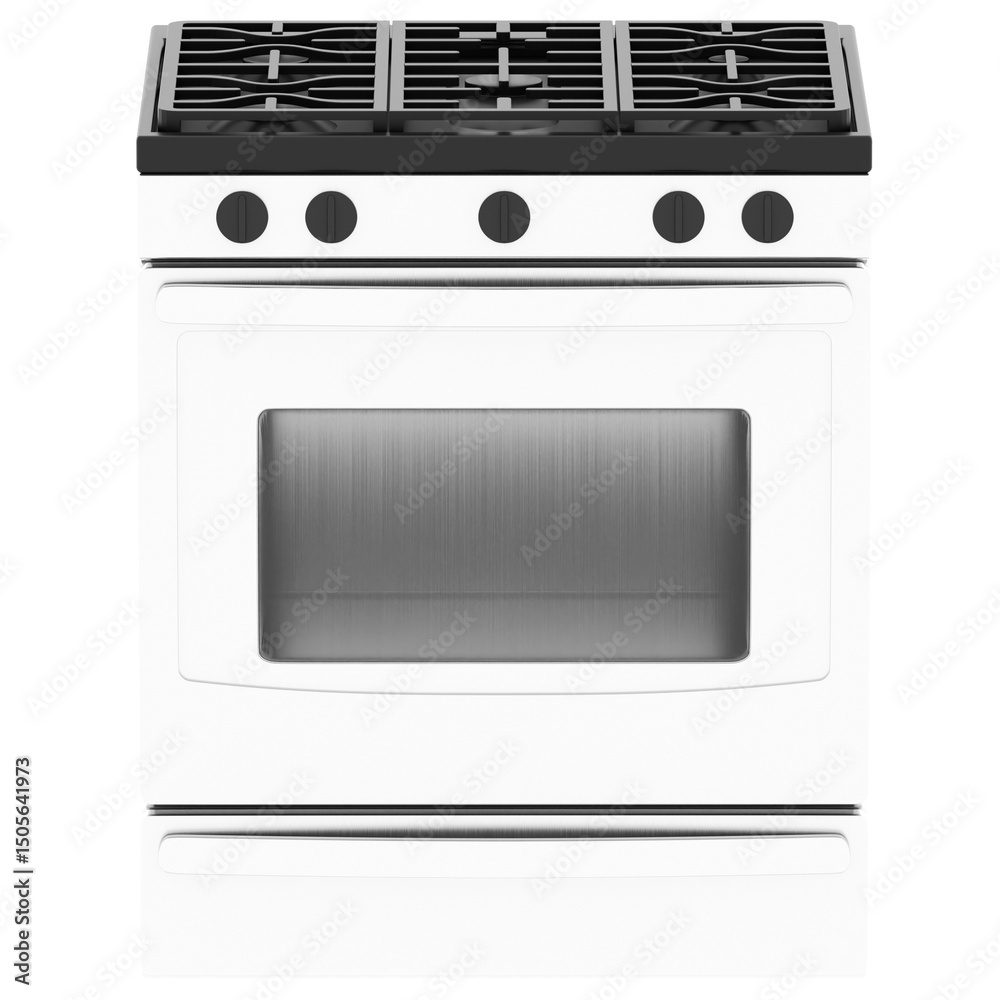 Fototapeta premium 3d render gas stove oven with transparent background