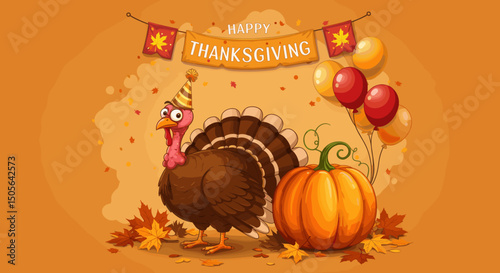 Gobble Gobble: A Turkey with Sunglasses Ready for Thanksgiving