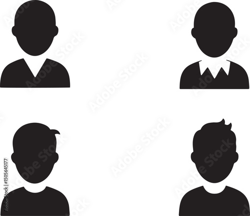 People icon set, team person, crowd, population isolated on white background, Vector illustration