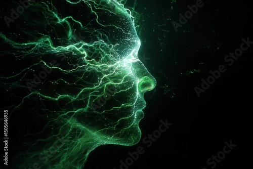Face Morphing into Digital Neuron Network and Light Circuits