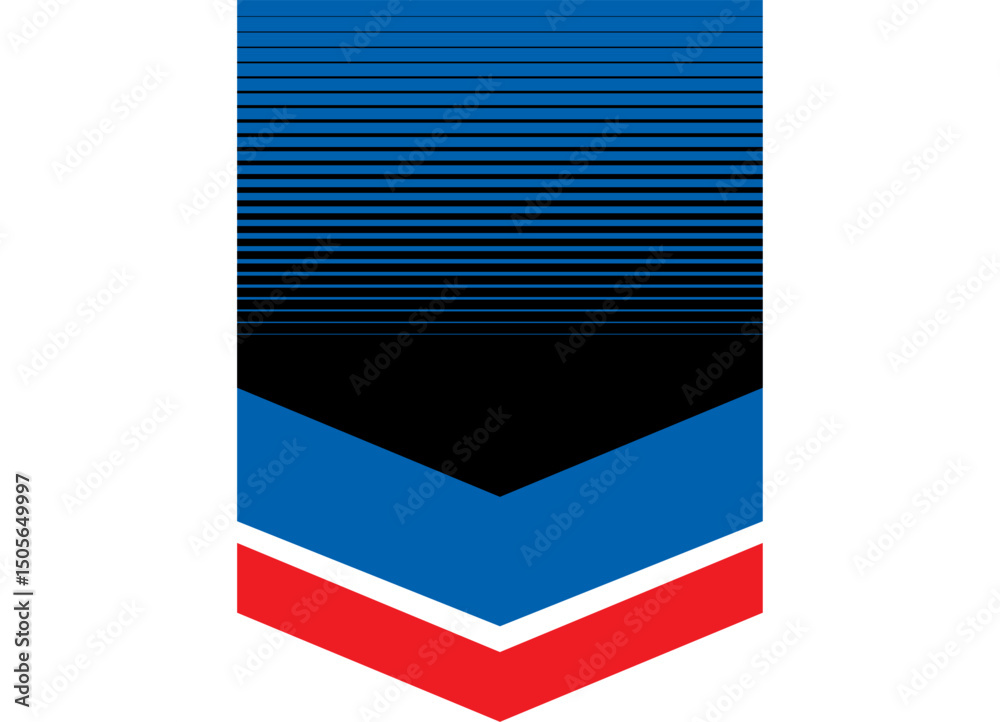 Vector flag,  Basis for price tags, POS materials, pointer for stores. Poster for promotions. Arrow. pennant. Vector background. blue red black. for advertising and posters
