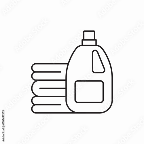 towel washing powder icon vector sign