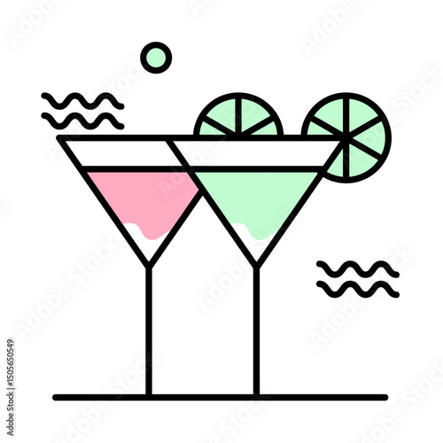 martini glass vector