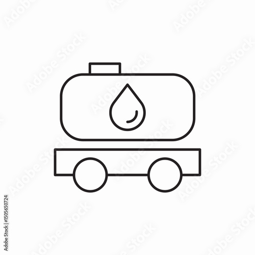 Fuel tank gas storage icon vector sign