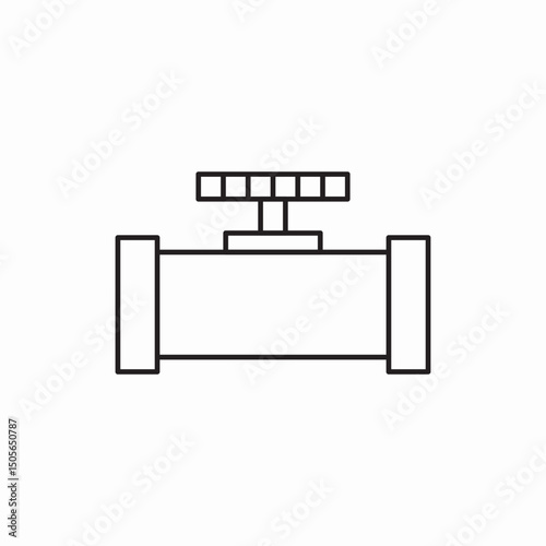 Pipeline industrial gas system icon vector sign