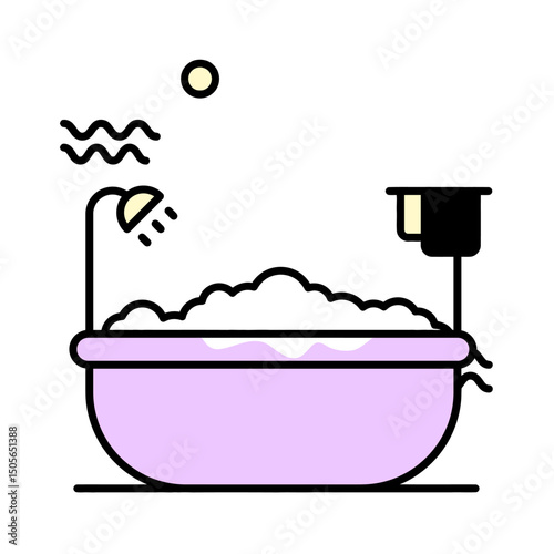 bathtub vector icon 