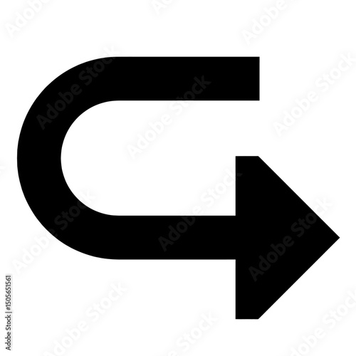 turn right vector icon 