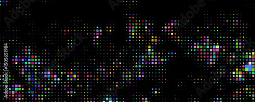 abstract square pixel mosaic background