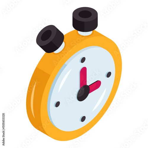 An icon design of alarm clock 