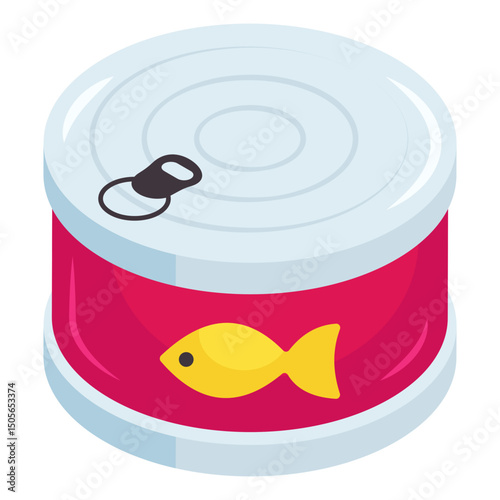 An icon design of canned fish