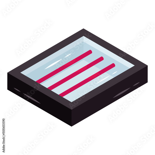 An icon design of matchbox 