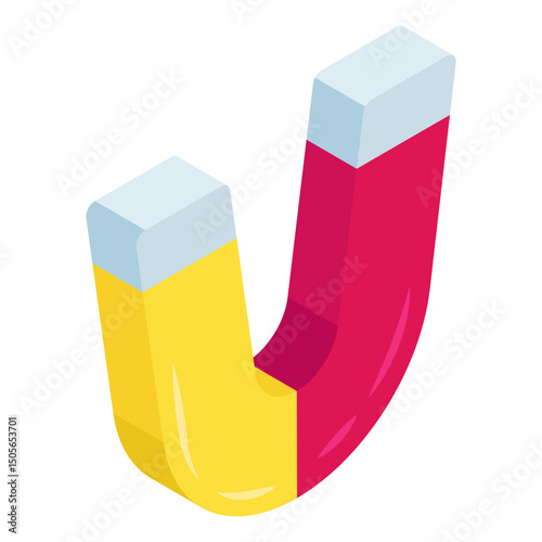 Editable design icon of magnet 