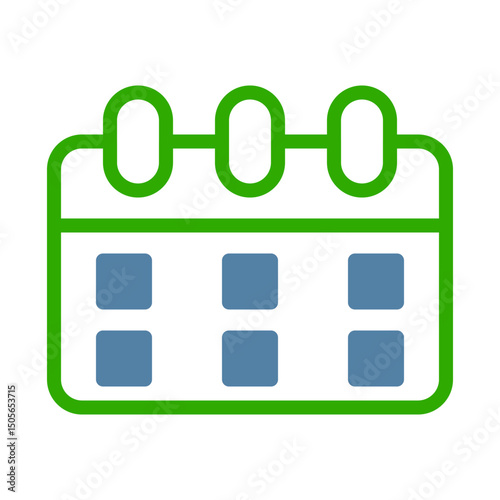 Stylized calendar icon symbolizing scheduling appointments, events or reminders