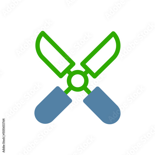 Stylized gardening tool icon displaying a modern and simplistic aesthetic