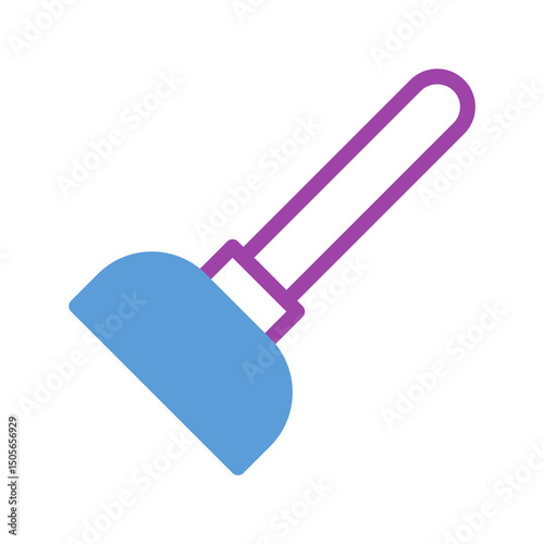 Simplified illustration showcasing a cleaning tool or flat scraper design