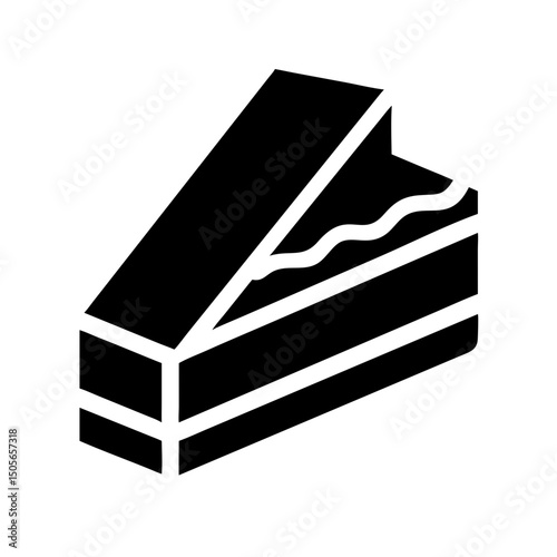 Silhouette club sandwich icon on transparent background for web and graphic design