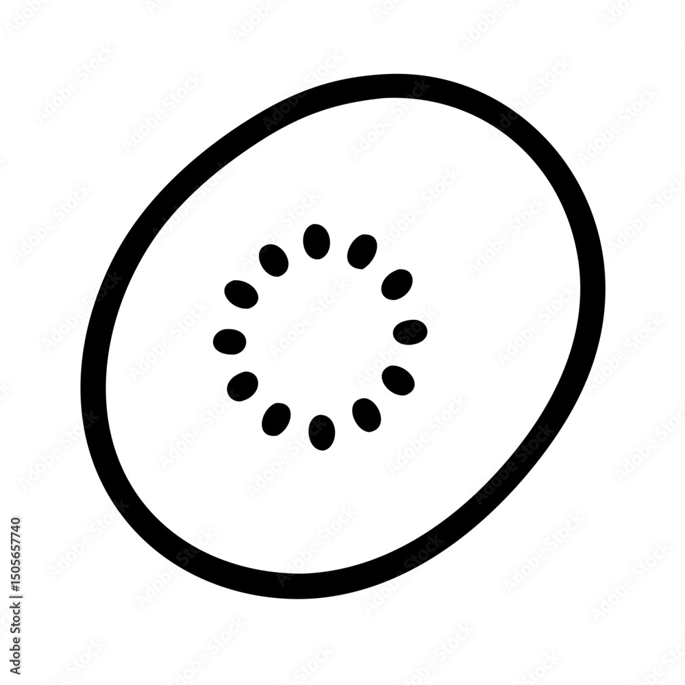 Silhouette kiwi fruit icon on transparent background for web and graphic design Silhouette kiwi fruit icon on transparent background for web and graphic design