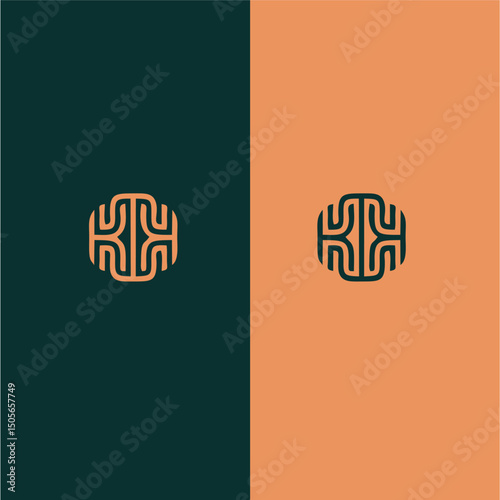 KW logo vector design with background