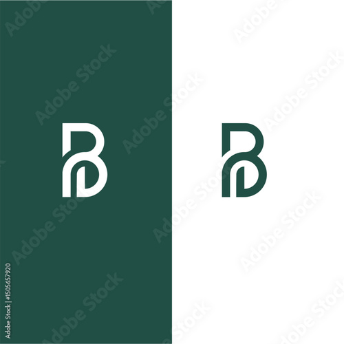 PR vector design with green white background