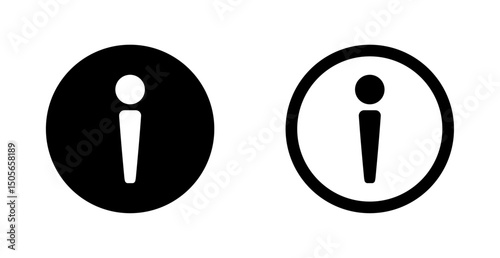 Modern Info Icon Set for Help and Support in Digital Systems. Vector Illustration