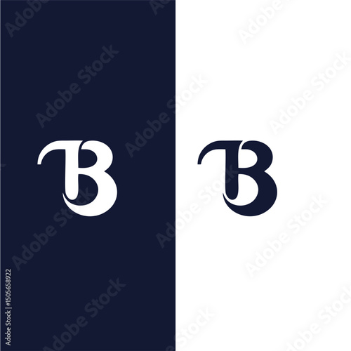 monogram logo with letter B concept