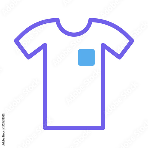 Stylized clothing vector illustration in minimalist color scheme presenting a shirt