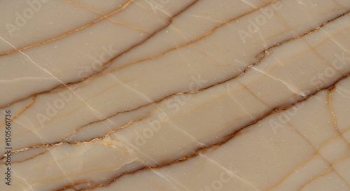 Detailed Beige Marble Surface with Intricate Brown Vein Patterns