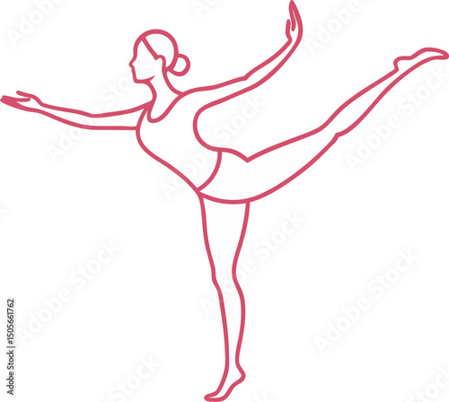 Delicate Line Art Dancer S Pose Natarajasana 