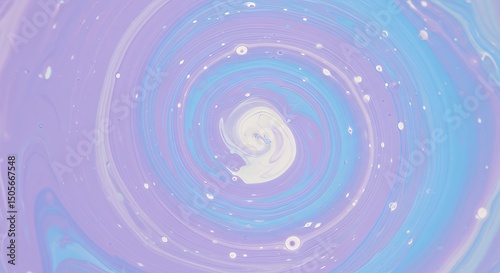 Swirling Abstract Fluid Art with Pastel Tones and Circular Pattern