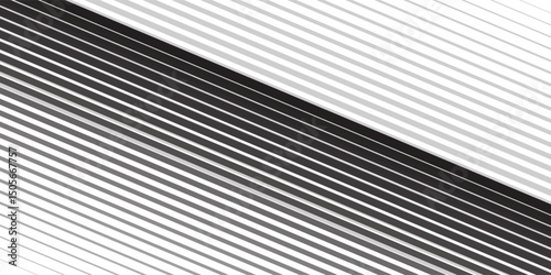 Line halftone gradation texture. Fading horizontal stripe gradient background. Repeating pattern backdrop. modern vector