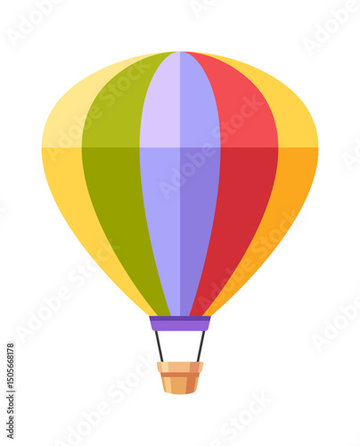 Colorful air hot balloon cartoon