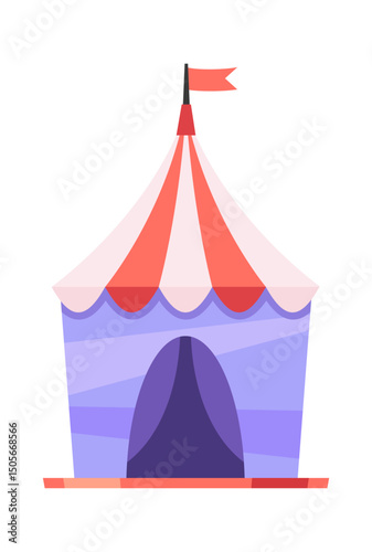 Amusement park tent textile construction