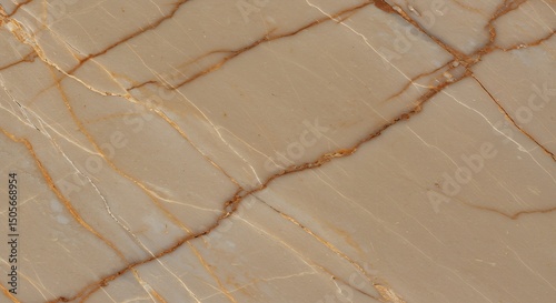 Tan Marble Texture with Brown Veins for Interior Design