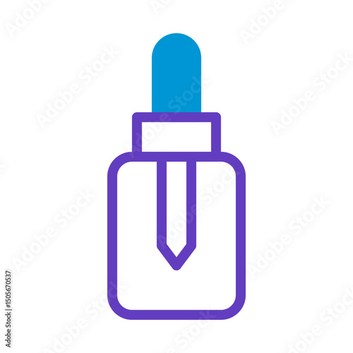 Apothecary-style bottle with dropper, designed with bold color and clean lines