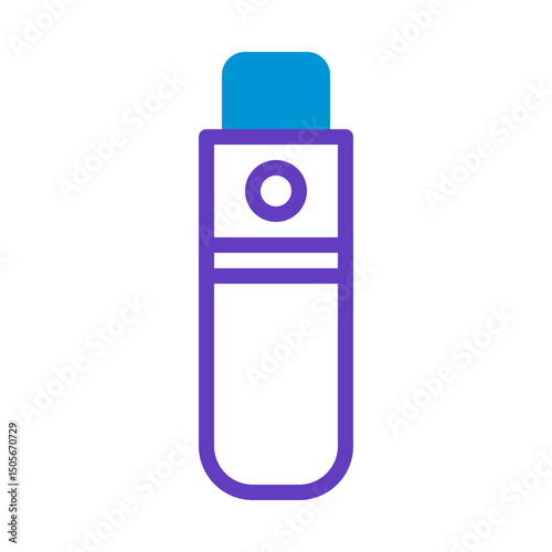 Vibrant illustration of an electronic cigarette with colorful accents on white background
