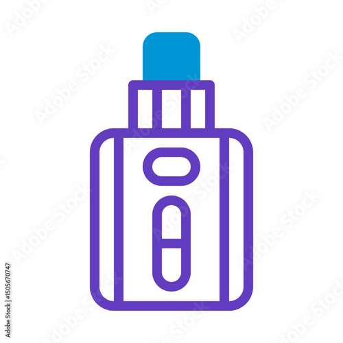 Stylized electronic cigarette illustration with bold colors and minimalist design