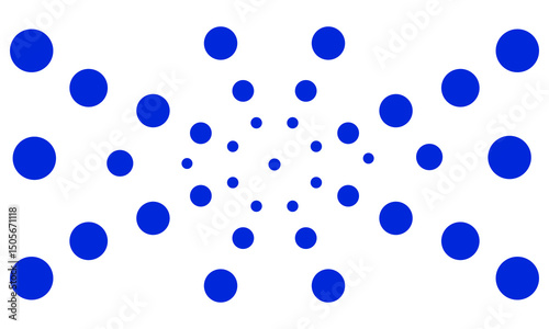 abstract dot blue with transparent background