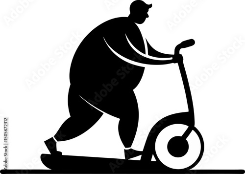 Minimalist Vector Silhouette Plus Size Man