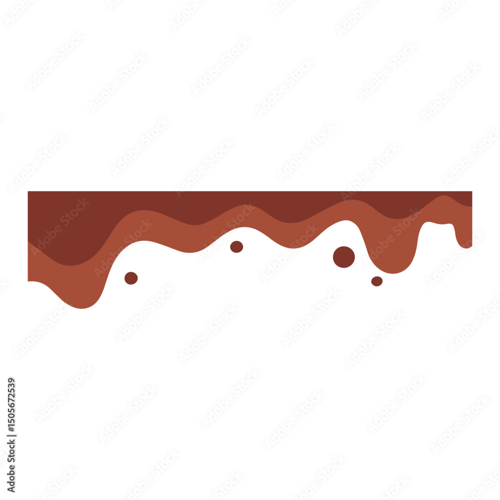 Obraz premium World Chocolate Day – Chocolate Drips & Decorative Border Elements