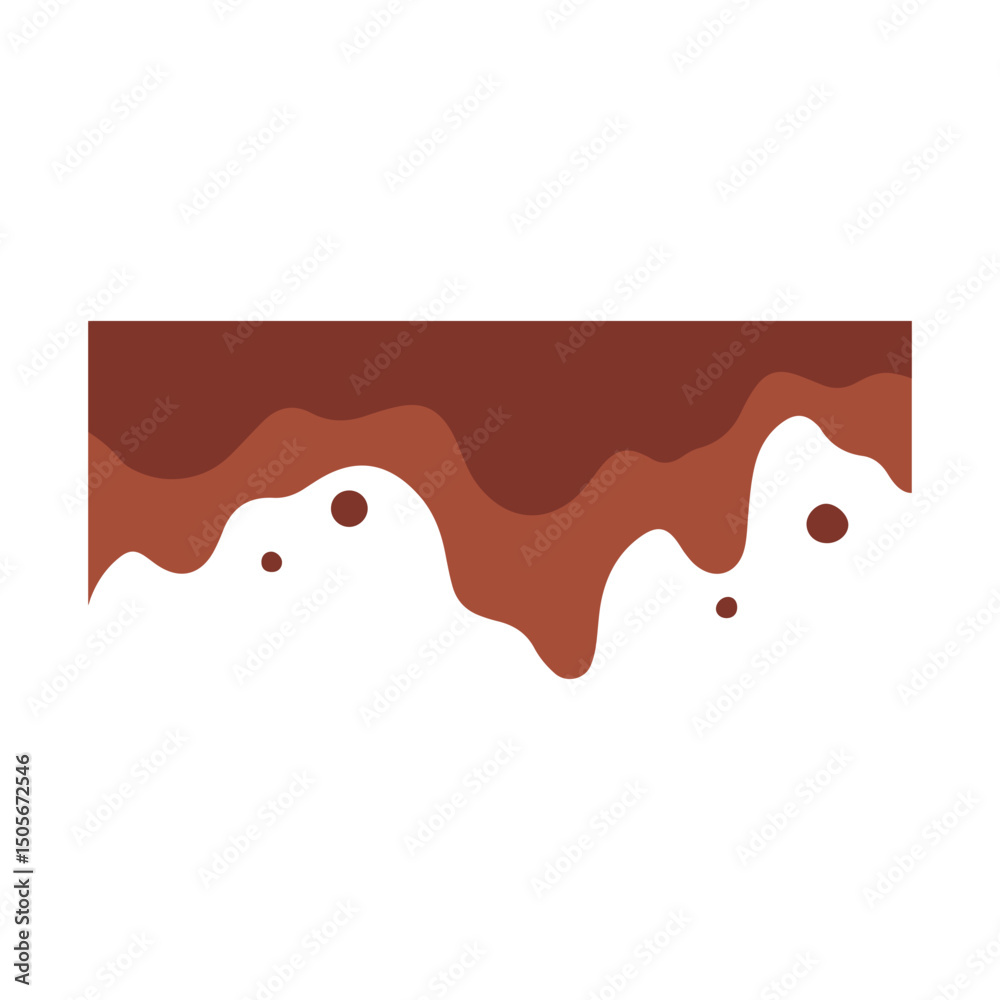 Obraz premium World Chocolate Day – Chocolate Drips & Decorative Border Elements