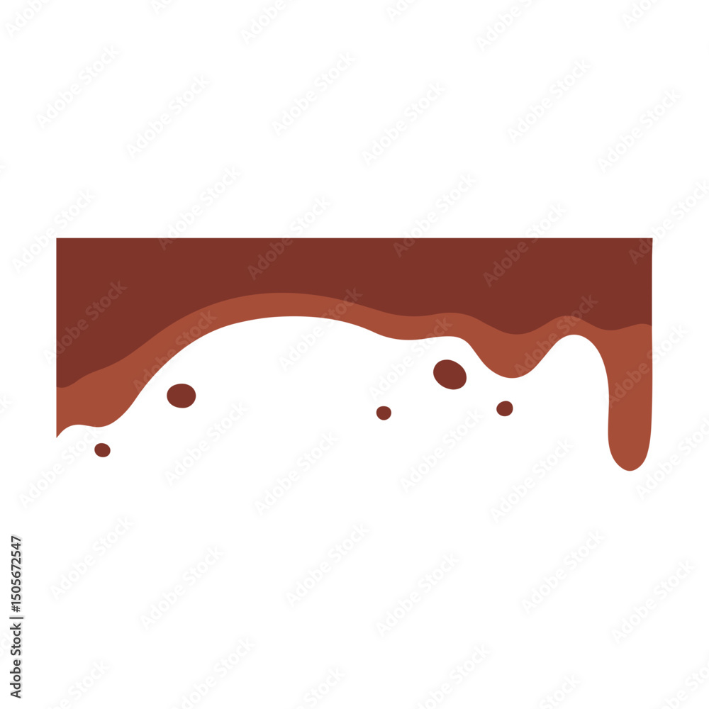 Obraz premium World Chocolate Day – Chocolate Drips & Decorative Border Elements