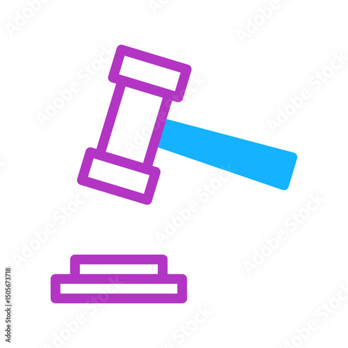 Abstract Gavel Illustration Symbolizing Justice, Law, and Legal Proceedings