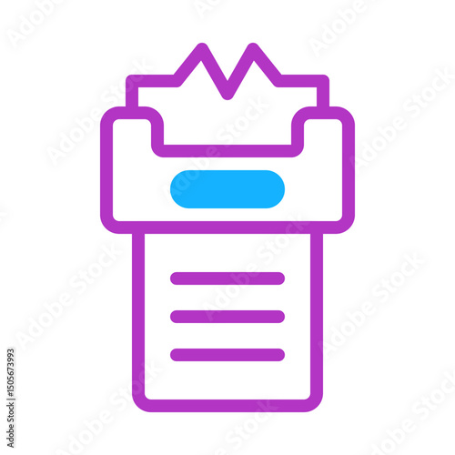 Stylized stun gun icon with vibrant colors, a tool for self-defense usage