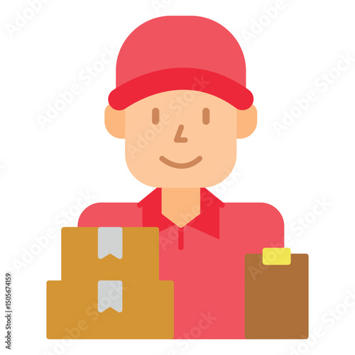 courier sign symbol vector flat icon