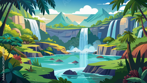 Ngardmau Waterfalls, a breathtaking natural wonder on Babeldaob Island, Palau, attracts tourists with its cascading waters, lush tropical surroundings, and serene Oceania beauty, making it a must-visi