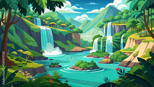 Ngardmau Waterfalls, a breathtaking natural wonder on Babeldaob Island, Palau, attracts tourists with its cascading waters, lush tropical surroundings, and serene Oceania beauty, making it a must-visi