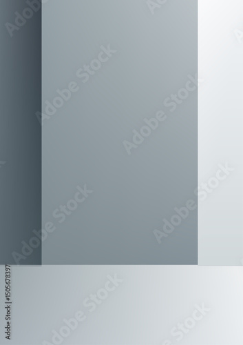 White and grey gradient lines abstract geometric shape background